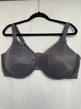 Vanity Fair Gray Beauty Back Full Figure Smoothing Underwire Bra 76380 44DD